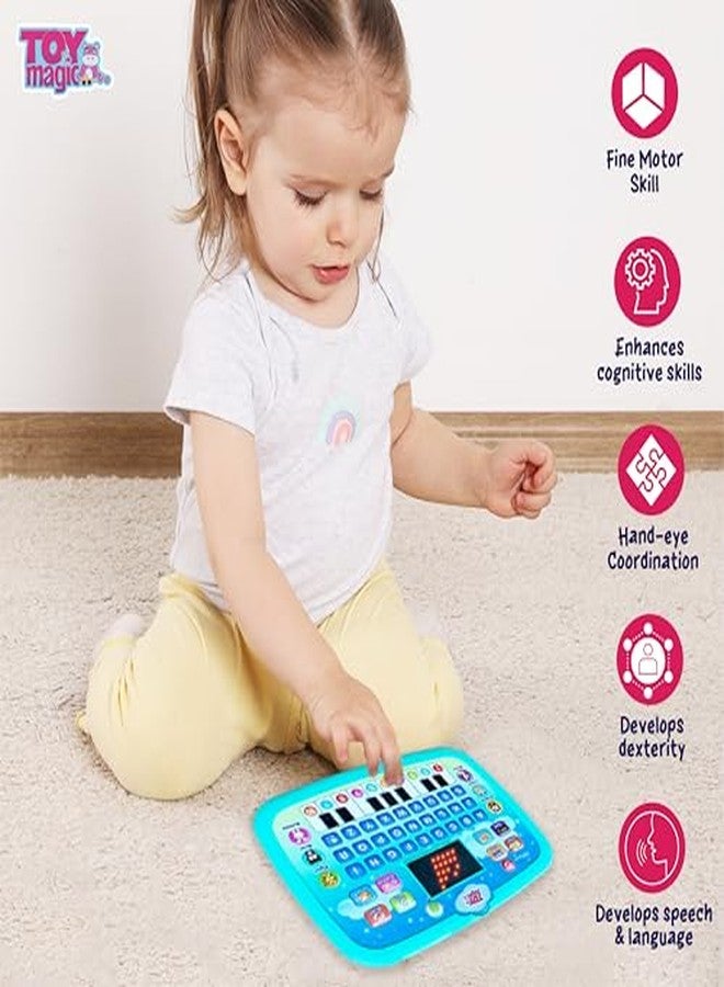 ToyMagic Educational Learning Tablet for Toddler|Kids Laptop Tablet Computer Plus Piano|Led Screen Teach Alphabet Numbers Word Music Math|,Multicolor - Image 4